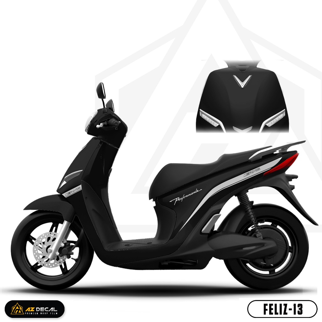 Tem Xe Điện Feliz S Mẫu Tem Chỉ Performante | FELIZ-13 | Team Decal Rời Hình Dán Xe Máy Điện Vinfast Chống Nước Bền Màu