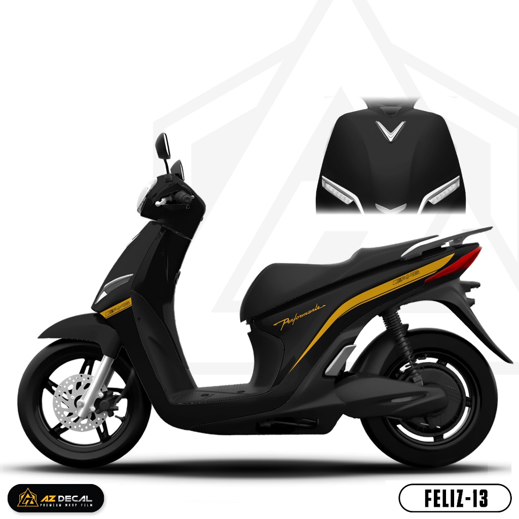 Tem Xe Điện Feliz S Mẫu Tem Chỉ Performante | FELIZ-13 | Team Decal Rời Hình Dán Xe Máy Điện Vinfast Chống Nước Bền Màu