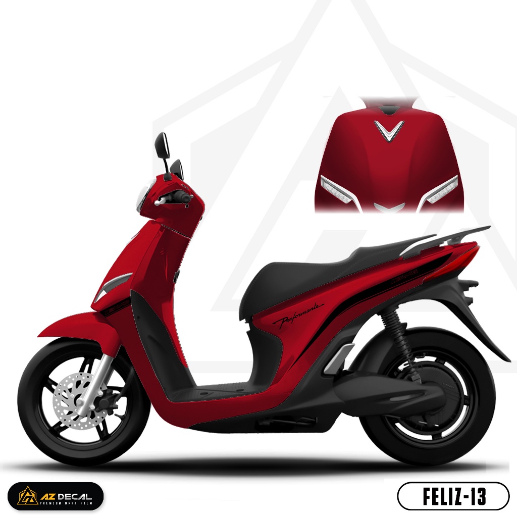 Tem Xe Điện Feliz S Mẫu Tem Chỉ Performante | FELIZ-13 | Team Decal Rời Hình Dán Xe Máy Điện Vinfast Chống Nước Bền Màu