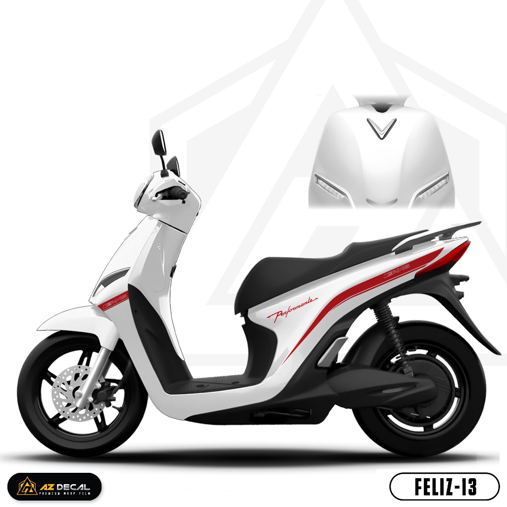 Tem Xe Điện Feliz S Mẫu Tem Chỉ Performante | FELIZ-13 | Team Decal Rời Hình Dán Xe Máy Điện Vinfast Chống Nước Bền Màu