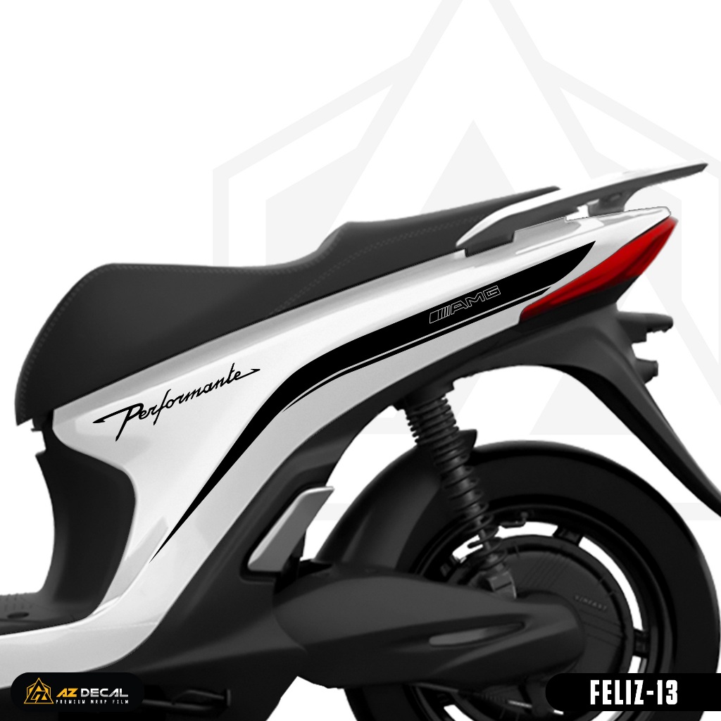Tem Xe Điện Feliz S Mẫu Tem Chỉ Performante | FELIZ-13 | Team Decal Rời Hình Dán Xe Máy Điện Vinfast Chống Nước Bền Màu