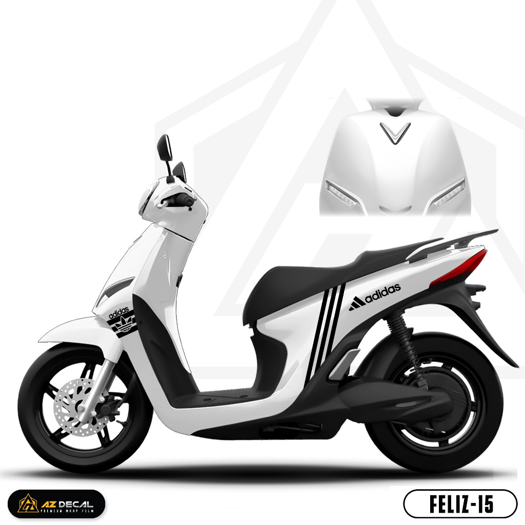 Tem Xe Điện Feliz S Mẫu Abidas | FELIZ-15 | Team Decal Rời Hình Dán Xe Máy Điện Vinfast Chống Nước