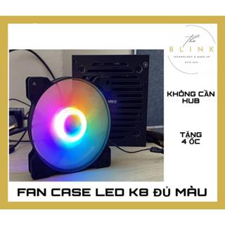 Quạt tản nhiệt, Fan Case Led COOLMOON/LEOPARD K8 Trắng / Đen , Bảo Hành 3 Tháng, Tặng Kèm 4 Ốc , Led 7 Màu