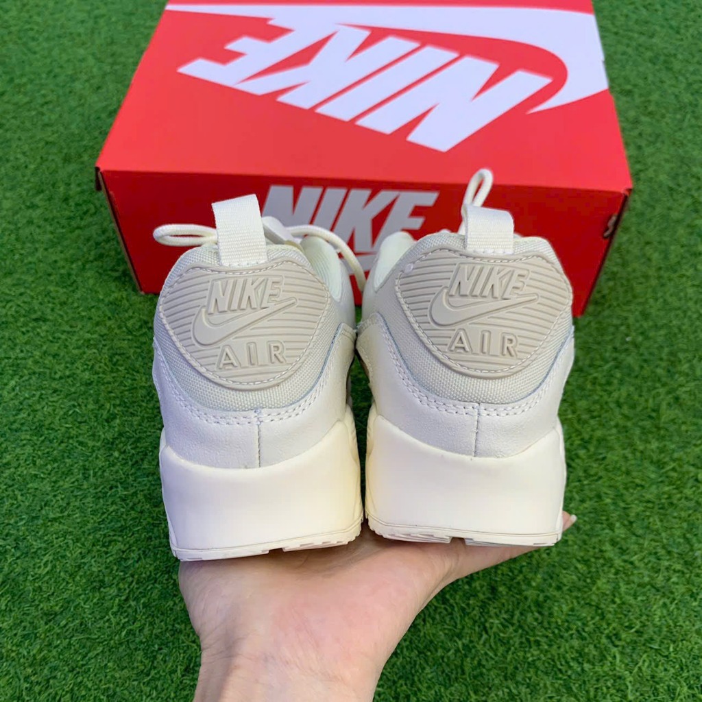 Giày _Nike Air Max 90 Trắng Kem bản S.Cấp Nam Nữ