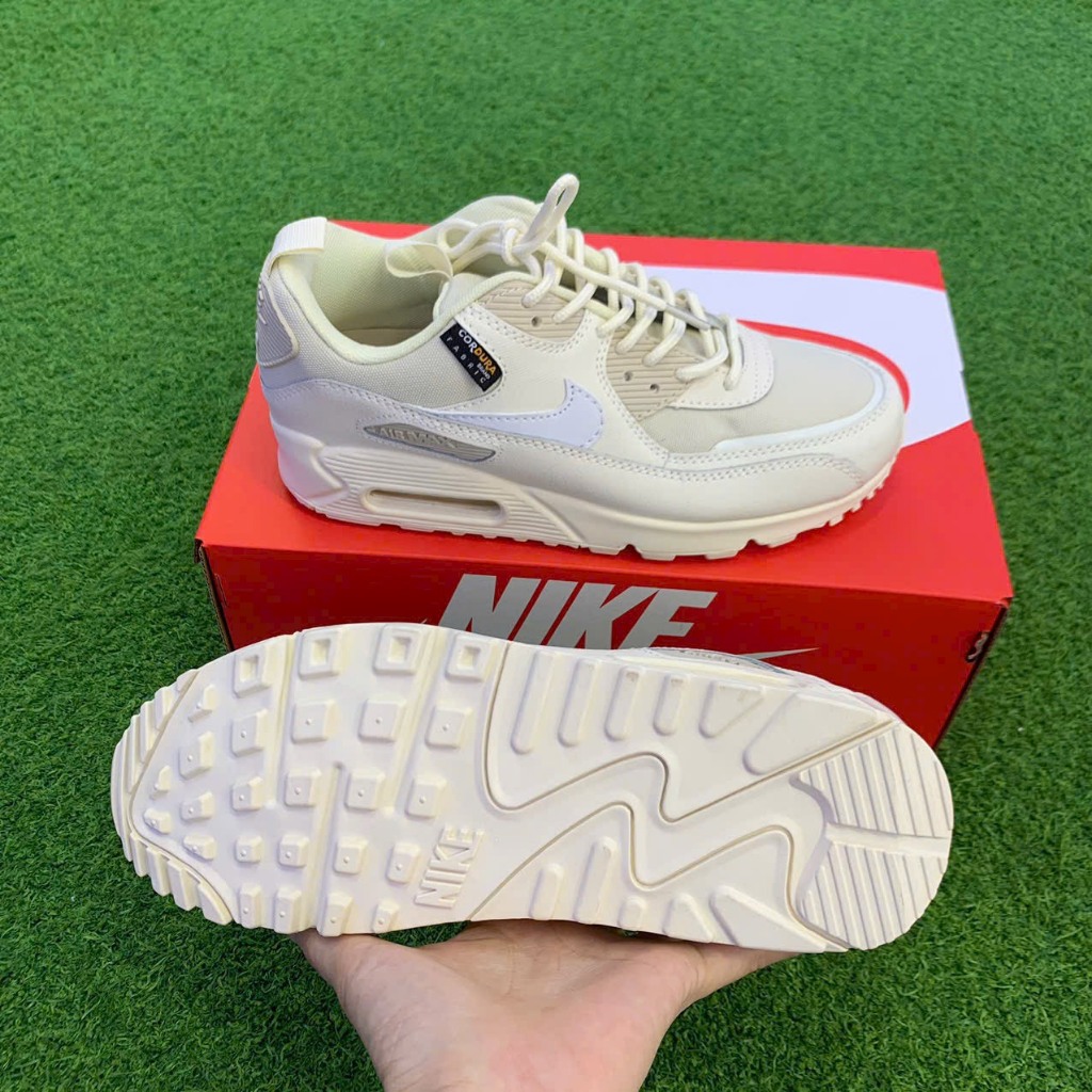 Giày _Nike Air Max 90 Trắng Kem bản S.Cấp Nam Nữ