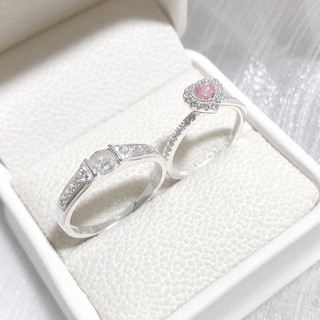 Nhẫn đôi bạc CHY SILVER đính đá ND03 bạc thật