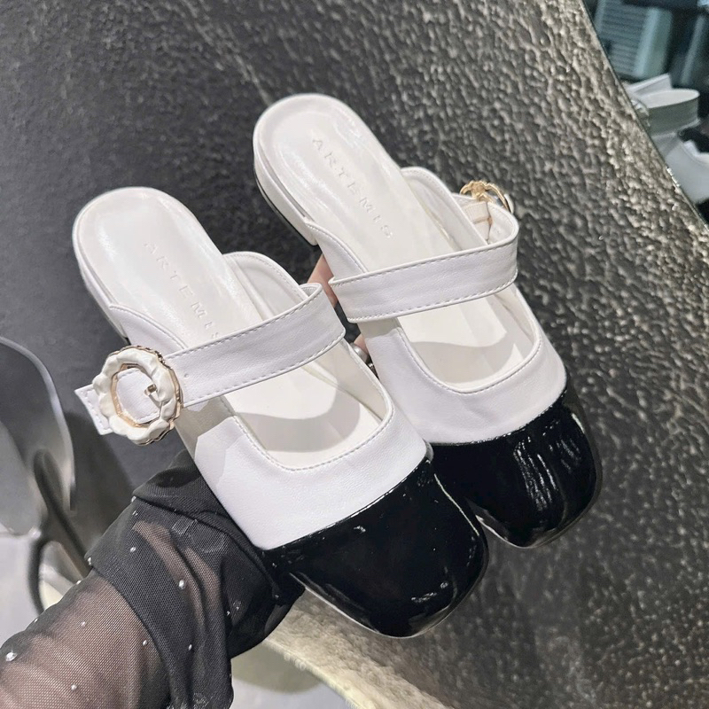 Dép sục phối khóa tròn vải siêu đẹp cao 3 cm