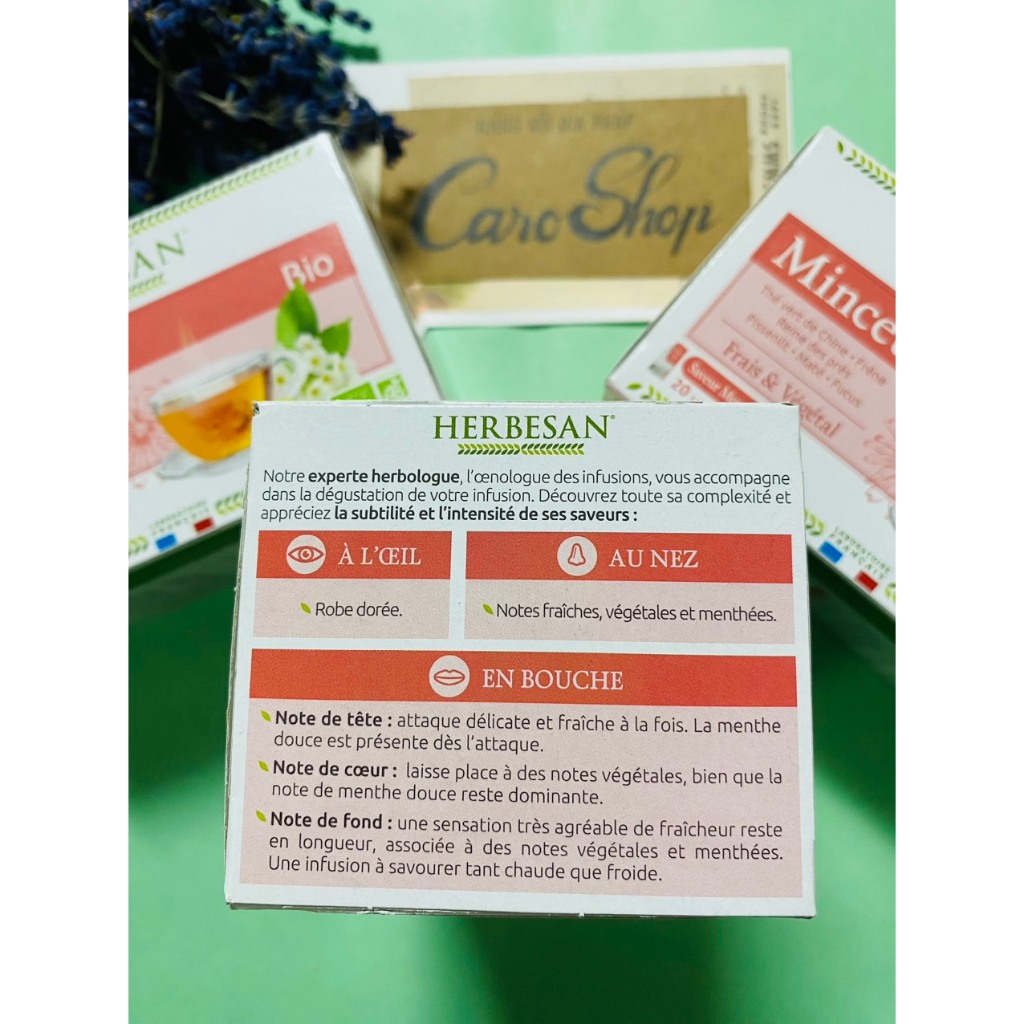 Trà giảm cân HERBESAN Minceur hộp 20 túi lọc - Nội địa Pháp