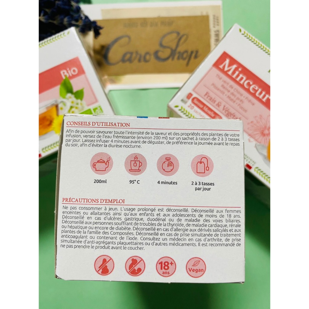 Trà giảm cân HERBESAN Minceur hộp 20 túi lọc - Nội địa Pháp