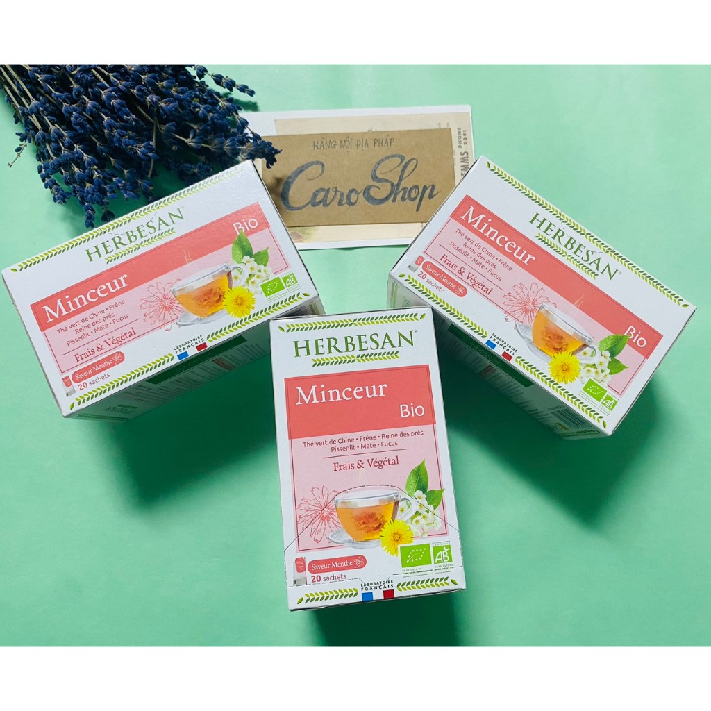 Trà giảm cân HERBESAN Minceur hộp 20 túi lọc - Nội địa Pháp