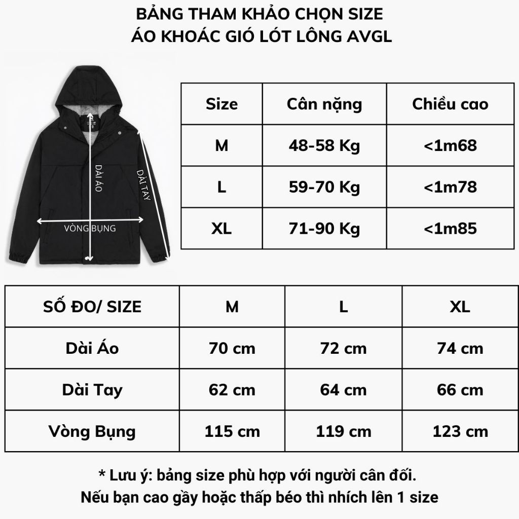 Áo khoác gió lót lông nam nữ mùa đông AVANCO cao cấp, form rộng unisex mũ liền, chống nước và giữ ấm hiệu quả - AVGL