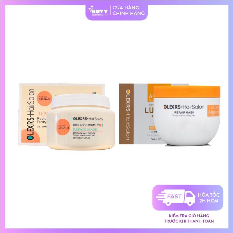Kem Ủ Tóc Olexrs Hair Salon Argan Oil Collagen Complex Repair Mask (500ml)