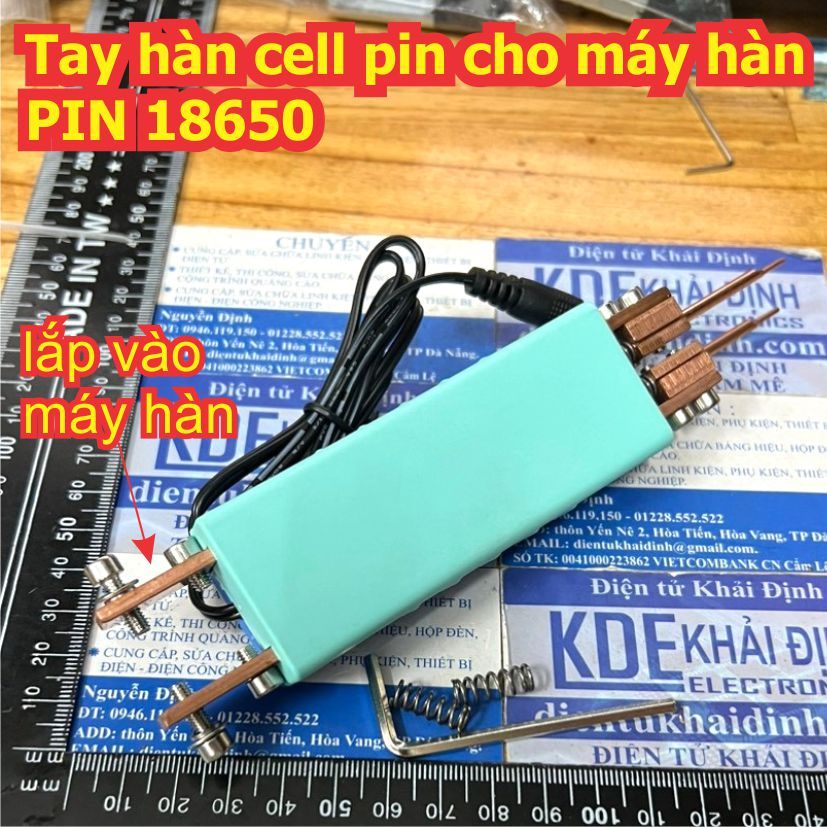 Tay hàn cell pin bằng đồng đỏ cho máy hàn PIN 18650 kde9616