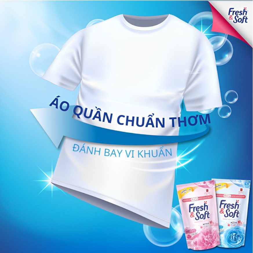 Nước Xả Vải Thái Lan Quần Áo Fresh & Soft Hương Thơm Lâu 500ml