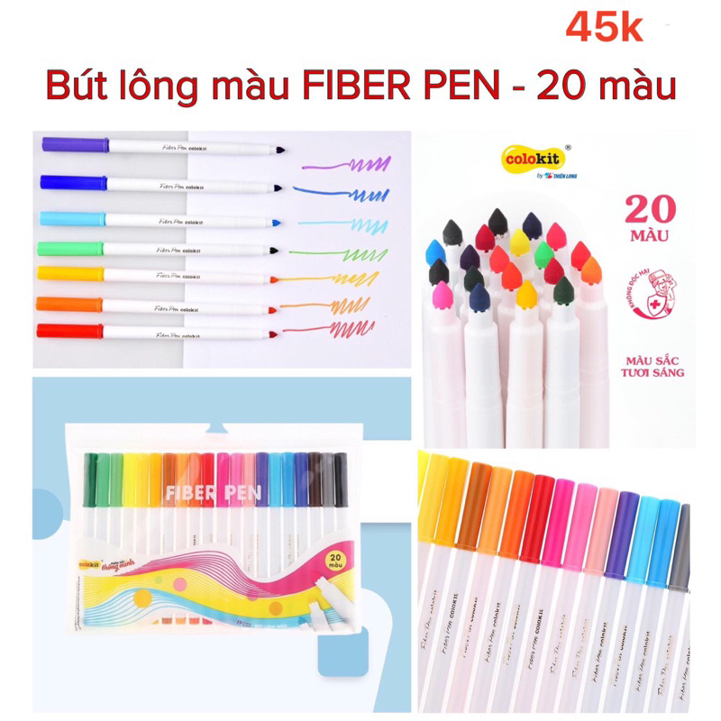 bộ bút lông Fiber pen-20 màu