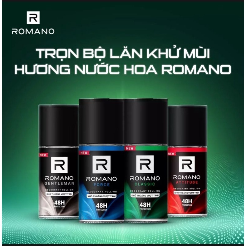 50ml - Lăn khử mùi Romano attitude Romano Classic Romano Force Romano