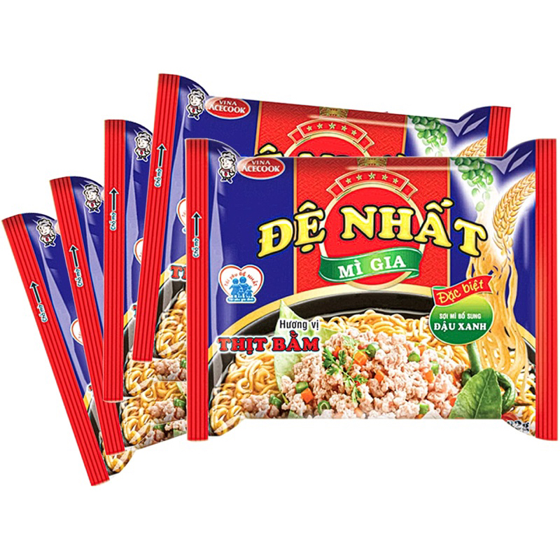 Combo 5 gói mì Đệ nhất thịt bằm gói 82g