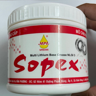 Mỡ bò chịu nhiệt kháng nước cao cấp đóng hộp Sopex trắng Nhà phân phối độc quyền tại TP HCM