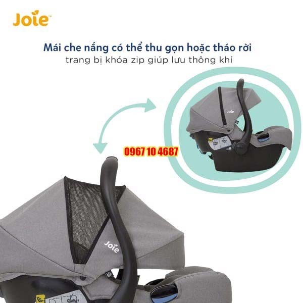 Ghế ngồi ô tô trẻ em Joie  I-Gemm 3 dành cho bé 0-13kg PEBBLE, SHALE