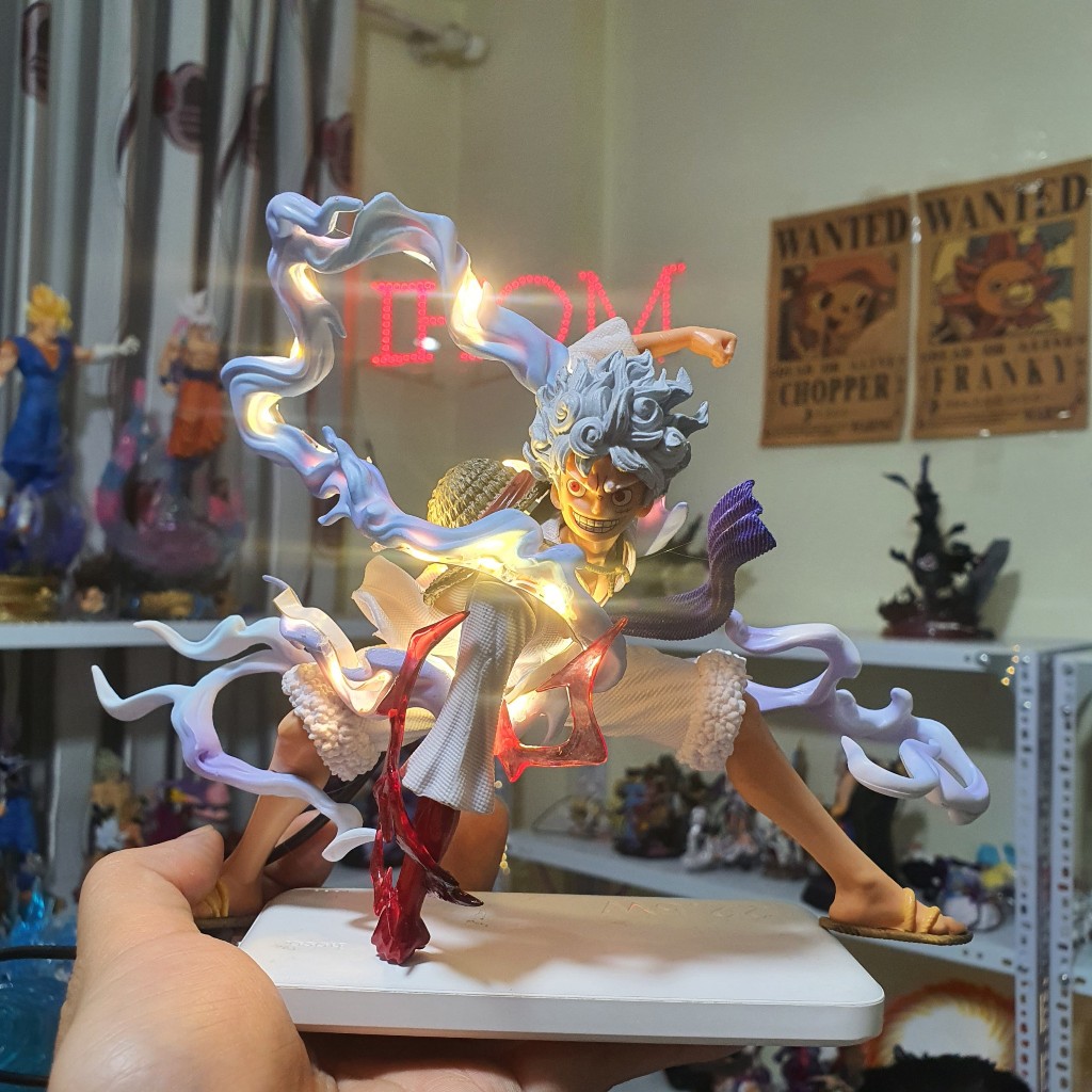 Mô hình Luffy Gear 5 Nika kiểu dáng chiến đấu siêu ngầu cao 18cm -Có hộp màu- Mô hình One Piece