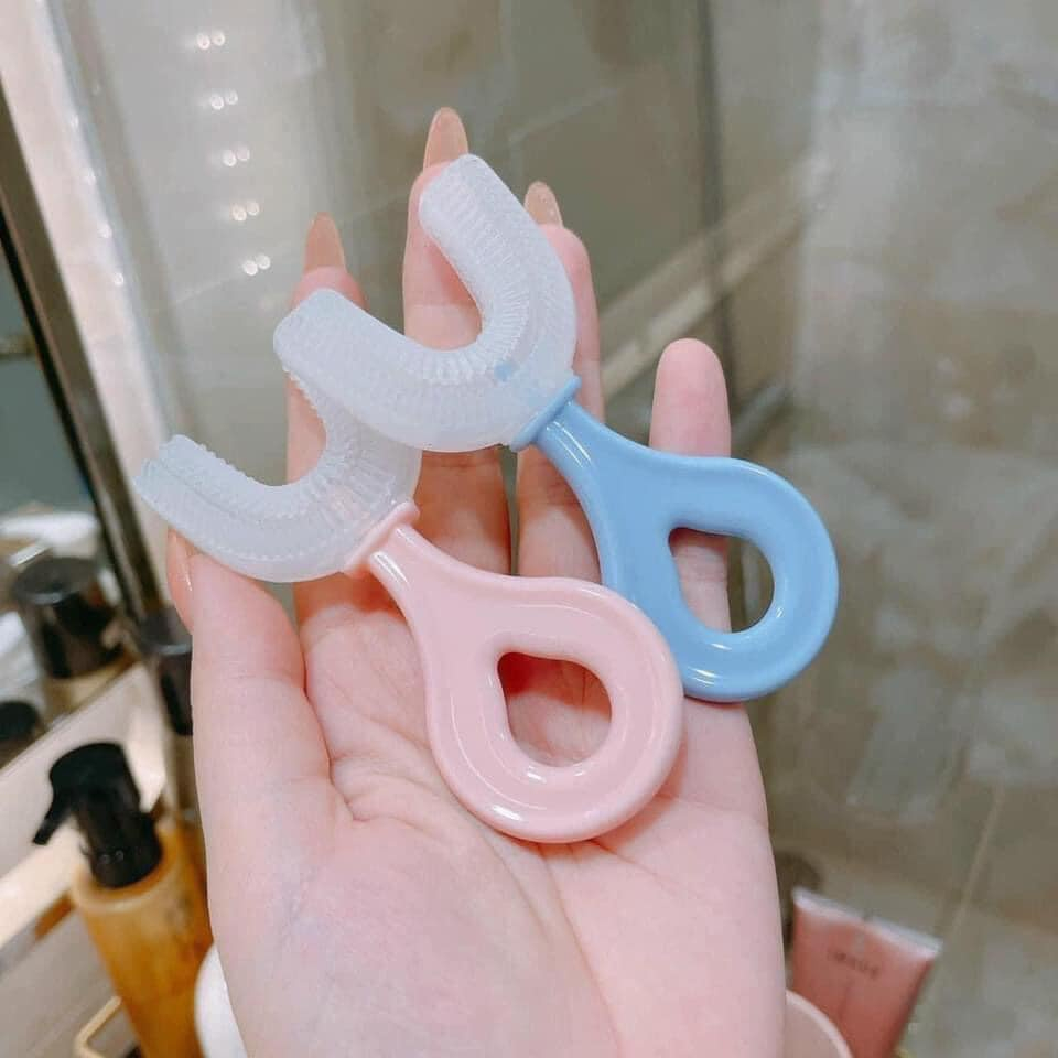 Combo 5 bàn chải bé Silicon Chữ U Masage Răng Cho Bé
