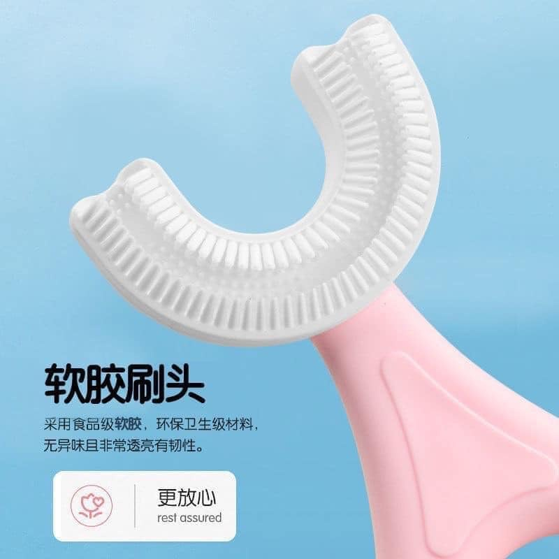 Combo 5 bàn chải bé Silicon Chữ U Masage Răng Cho Bé