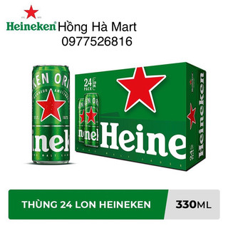 Thùng 24 lon bia heineken bia ken xanh 330ml/lon