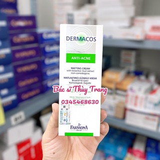 Kem giảm bóng nhờn ngừa mụn DERMACOS Anti-Acne Matting Cream - 50ml