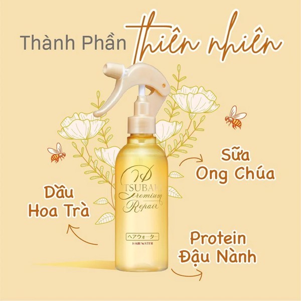 Xịt Dưỡng Tóc Phục Hồi Hư Tổn Ngăn Rụng Tsubaki Premium Repair Hair Water Nhật 220ml