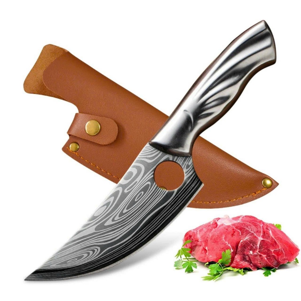 Dao thái Dao lóc thịt dao rồng Domacus bằng thép Nhật không gỉ siêu bén chất lượng cao có vỏ da