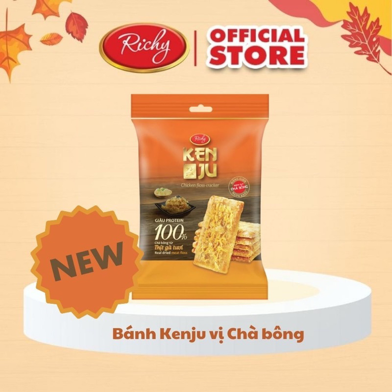 BÁNH QUY RICHY KENJU VỊ RAU CỦ - CHÀ BÔNG 192G/ BÁNH QUY MỎNG GIÒN KENJU