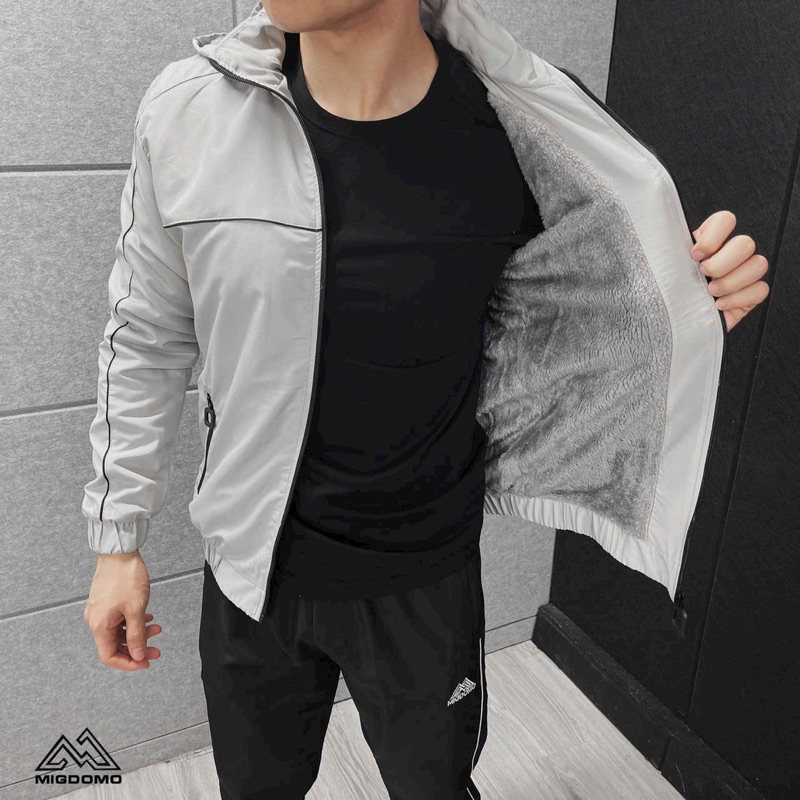 Bộ gió nam thể thao lót lông cao cấp,Bộ quần áo gió thu đông nam