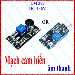 Mạch cảm biến âm thanh DC 4~6V LM393 xanh/đen (tự chọn)