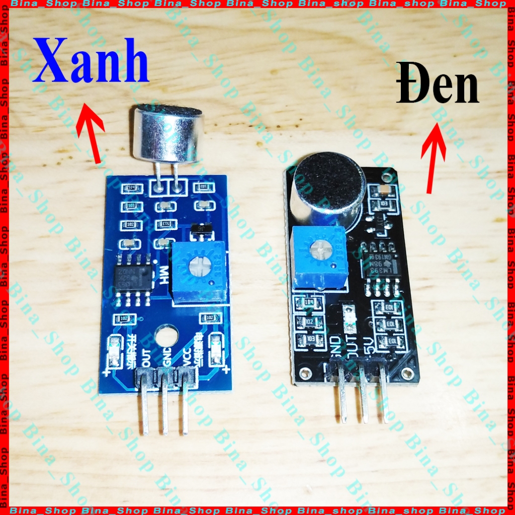 Mạch cảm biến âm thanh DC 4~6V LM393 xanh/đen
