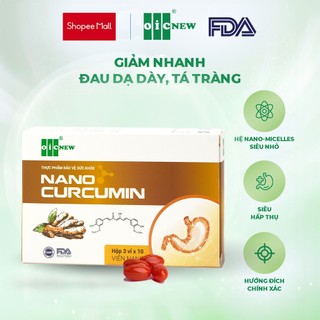 OICNew Nano Curcumin tinh chất Nghệ giảm đau Dạ dày, hành tá tràng, Vỉ 30 viên