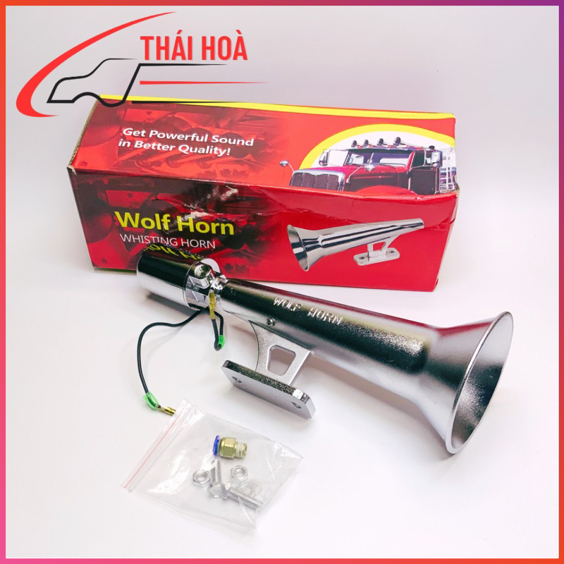 Còi chim nhôm xe tải 12v 24v, còi hơi chim hộp đỏ
