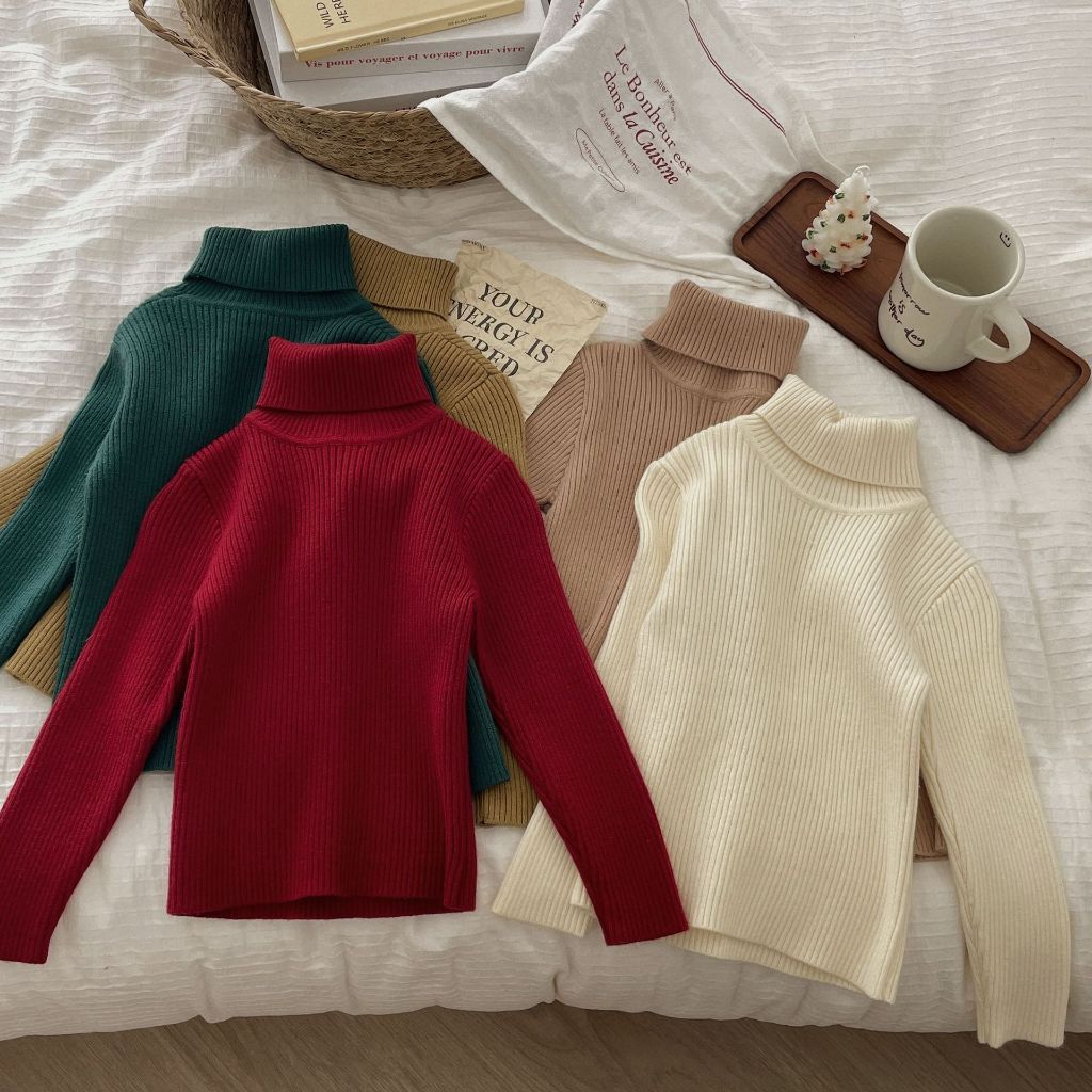 Áo len cổ lọ cho bé trai bé gái Quảng Châu loại đẹp shop sukun Áo len cho bé Kunkid