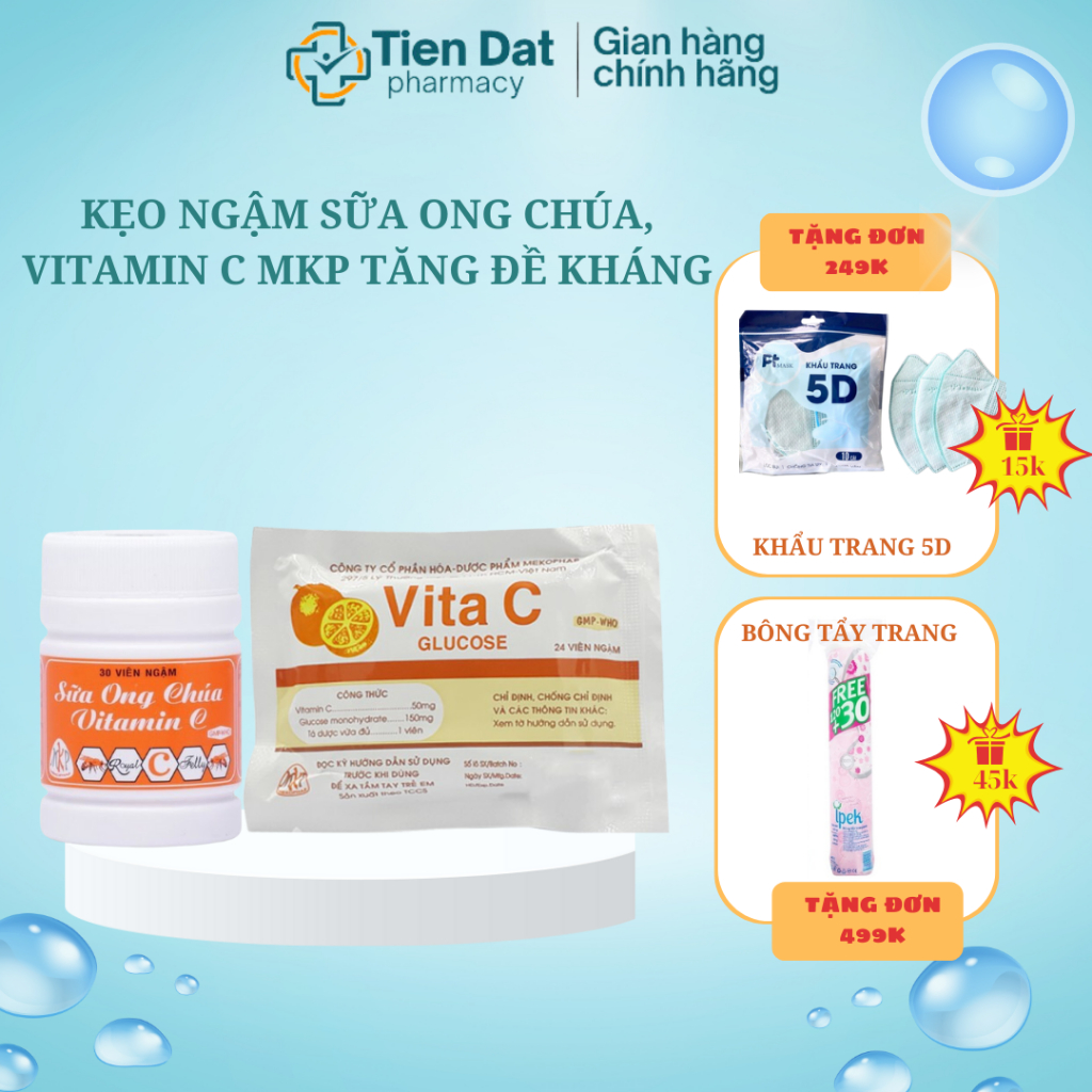 Kẹo ngậm Vitamin C, Sữa ong chúa MKP - Tăng cường đề kháng, bổ sung Vitamin C hiệu quả