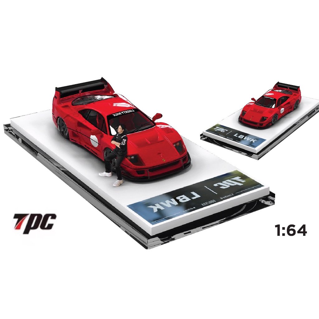 Mô hình xe Ferrari F40 Liberty Walk LBWK tỉ lệ 1:64 TPC - Inno64