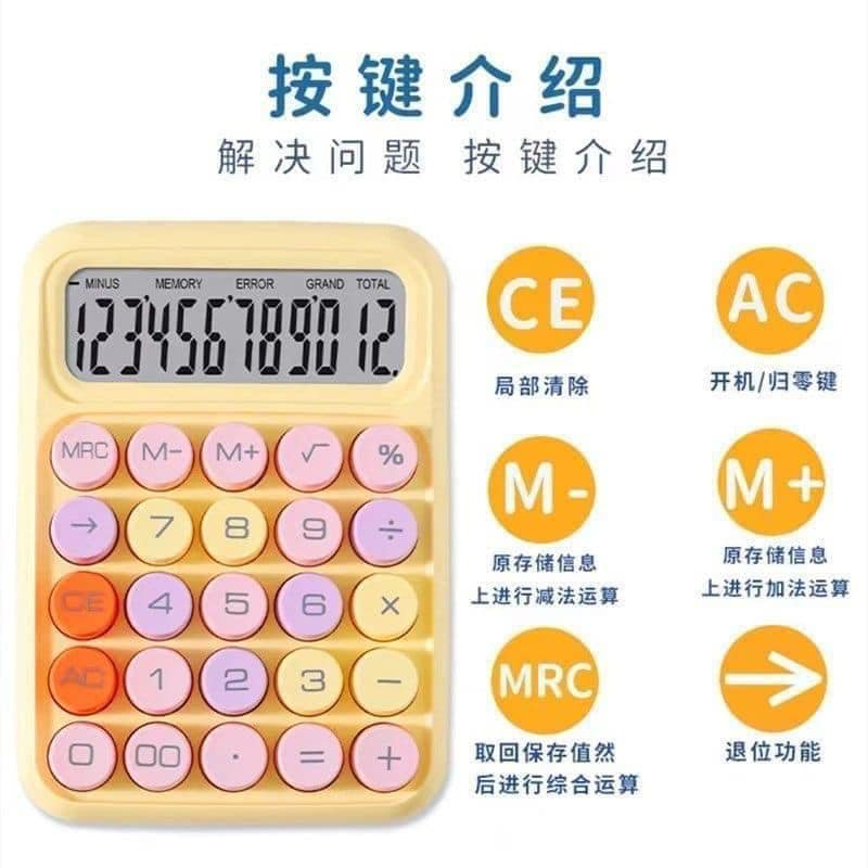 Máy tính cầm tay màu paster siêu xinh Size 16x11x2cm full hộp