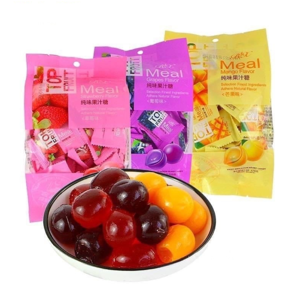 Kẹo dẻo mix 3 vị trái cây Top Fruit Fudge Thái Lan 320g