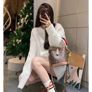 Áo len nữ mặc đôi unisex nam nữ form rộng họa tiết kẻ sọc thorm thời trang hàn quốc