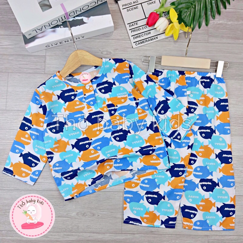 Bộ lanh/tole bé trai tay dài quần dài shop thỏ baby kids