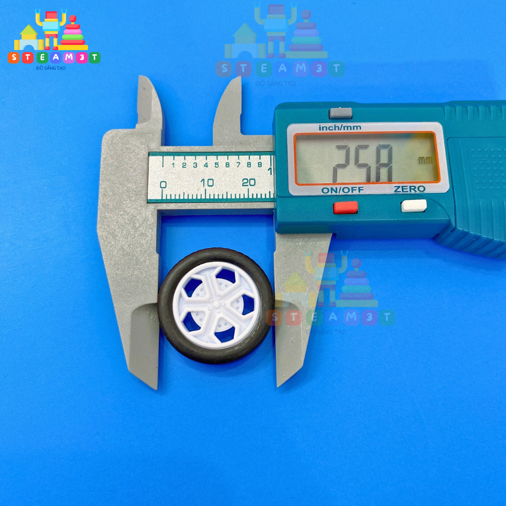 Bộ 4 Bánh Xe Mini 26mm Kèm 2 Trục 8cm, DIY Học STEAM - LK0537