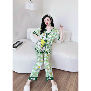 Đồ Ngủ Pijama Lụa Mango, Lụa Xước Tay Ngắn Siêu Xinh, Cộc Dài Mềm Mịn, Độc Lạ Khó Tìm, Sang Chảnh Hàn Quốc