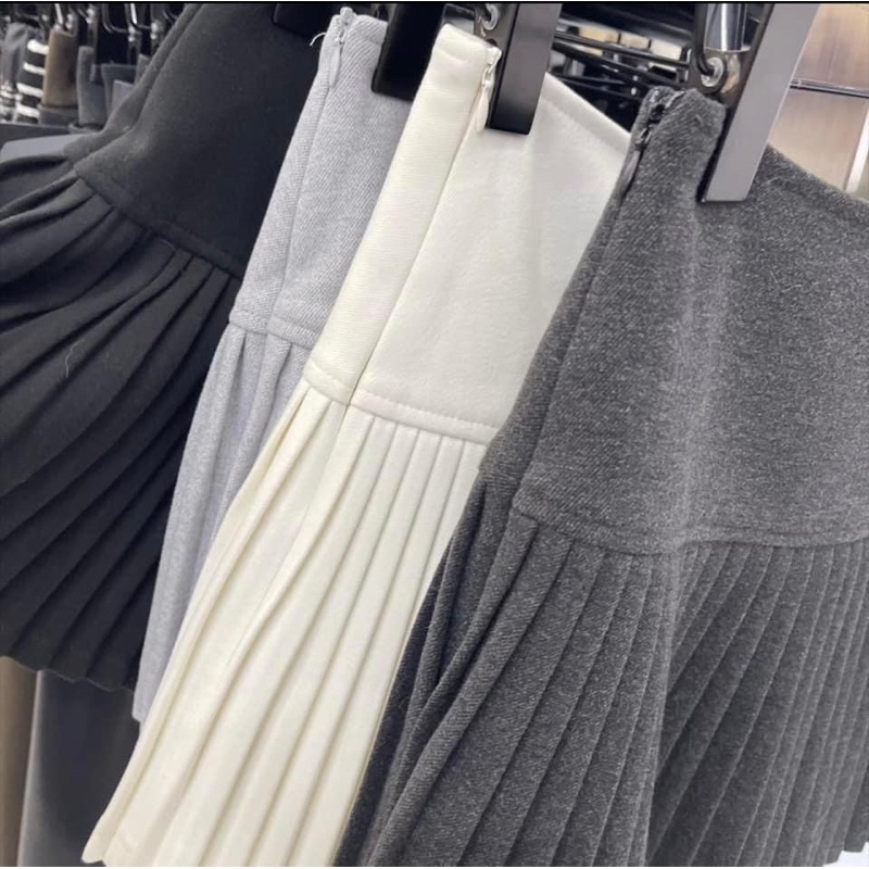 Chân váy xếp ly mùa thu đông order