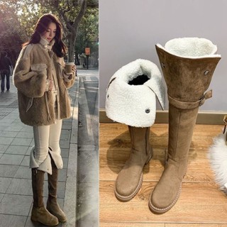  👢👢Boot Nữ  Boot Đùi Da Lộn Lót Lông Cừu Mùa Đông Siêu Hót Cho Nữ👢👢 