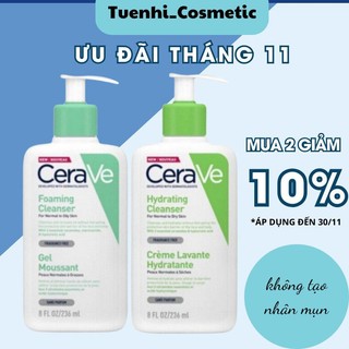 Sữa rửa mặt cerave cho da dầu da mụn và nhạy cảm 236ml