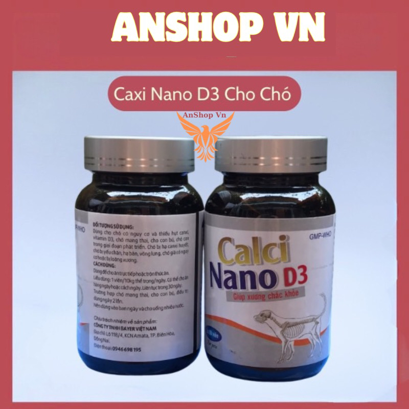 Canxi Nano D3 Cho Chó Phát Triển Khung Xương