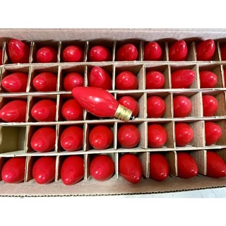 Bóng đèn quả nhót thắp đèn thờ màu đỏ, đui đuôi E12